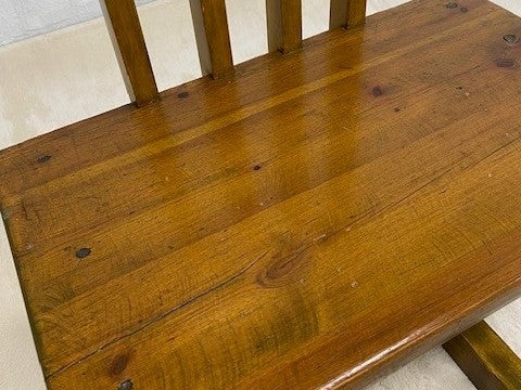 Rustiikkinen talonpoikaistyylinen koulutuoli 50-60-luku