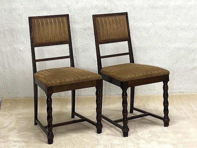 Klassinen verhoiltu tuoli 50-60-luku (2kpl)