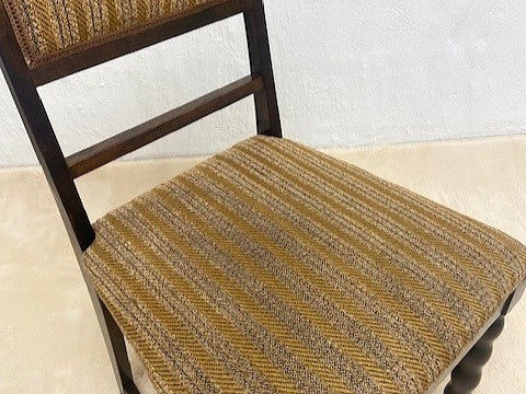 Klassinen verhoiltu tuoli 50-60-luku (2kpl)